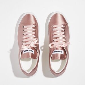 Jil Sander Women's Pink Satin Sneakers